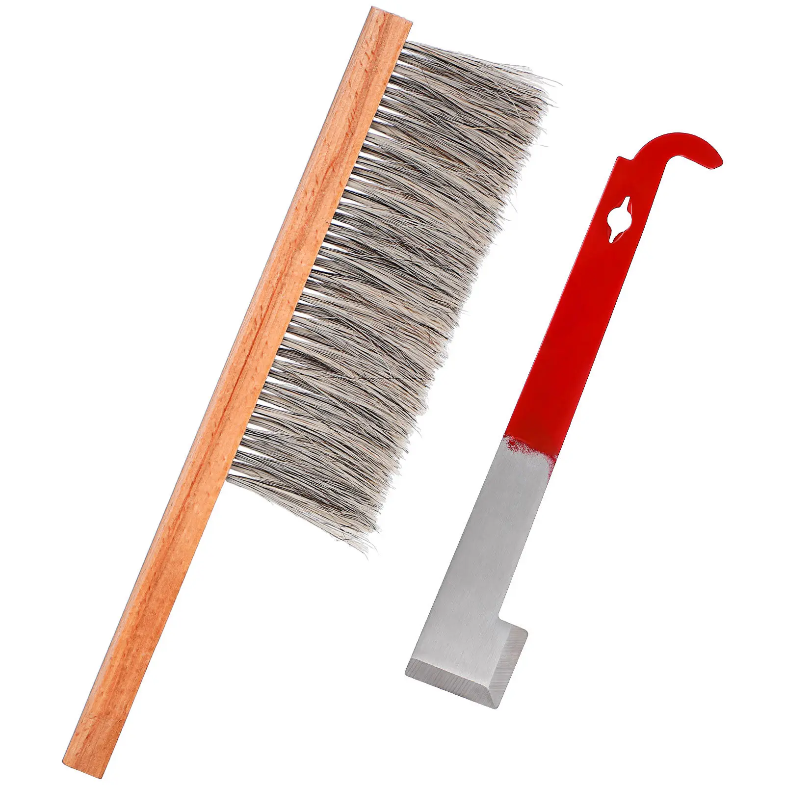 1Set Beekeeping Hive Tool Set Scraper Tool Ergonomic Design Strong Metal Wood Construction Ideal for Beginners