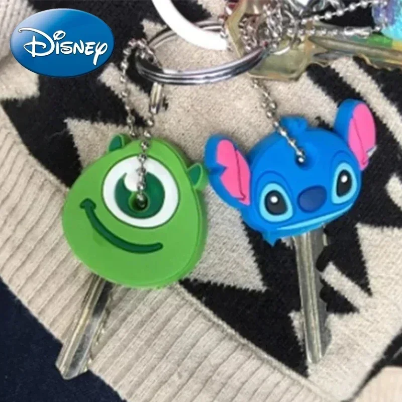 Disney Anime Character Stitch Key Chain Cartoon Lilo&Stitch Keychain Cover Silicone Car Key Chain Kawaii Kids Toys Birthday Gift