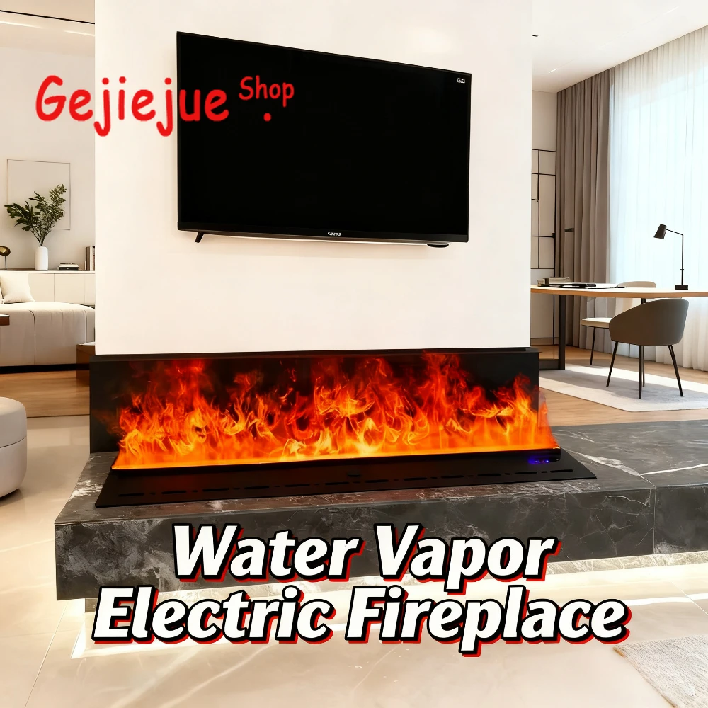 

Smart Home Tuya APP Control Water Vapor Electric Fireplace Stylish TV Stand Fireplace Wifi Remote APP Control Unique,Cozy Vibes