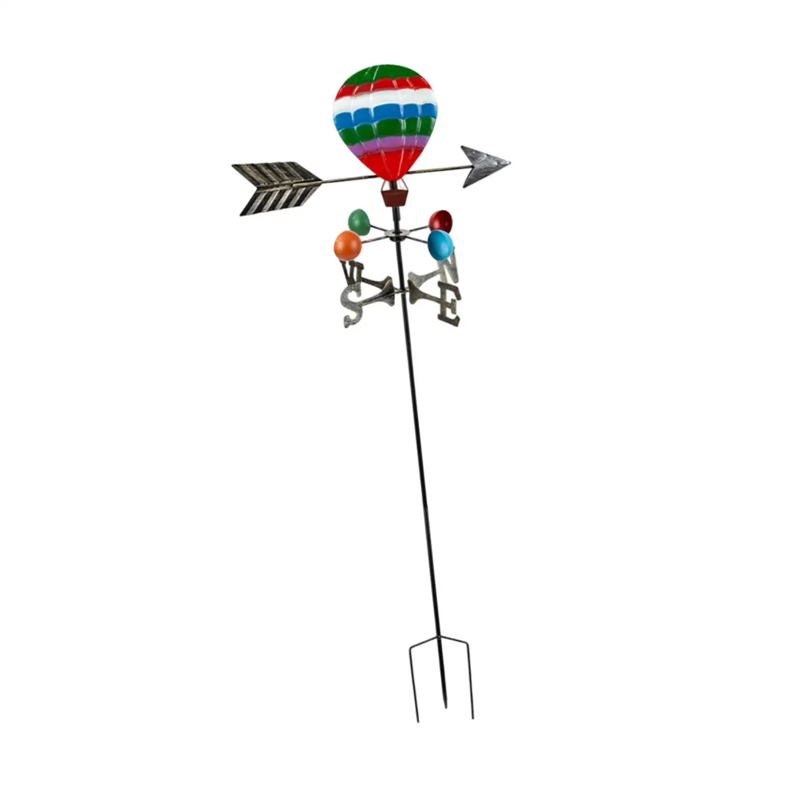 Artistic Hot Air Balloon Weathervane Colorful Metal Outdoor Garden Decoration for Yard and Garden Decor