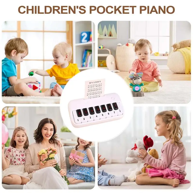 Kids Mini Portable Electronic Piano Keyboard 15 Keys Early Education Simulation Electronic Piano Toy Teaching Musical Instrument