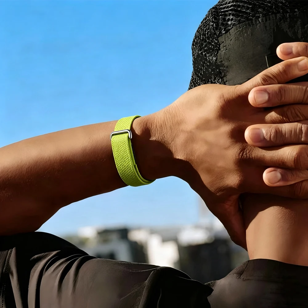 Geflochtenes Nylon-Schlaufenarmband für Google Fitbit Air, atmungsaktives, bequemes Armband für Google Fitbit Air Sport-Armband-Zubehör – Detail 3