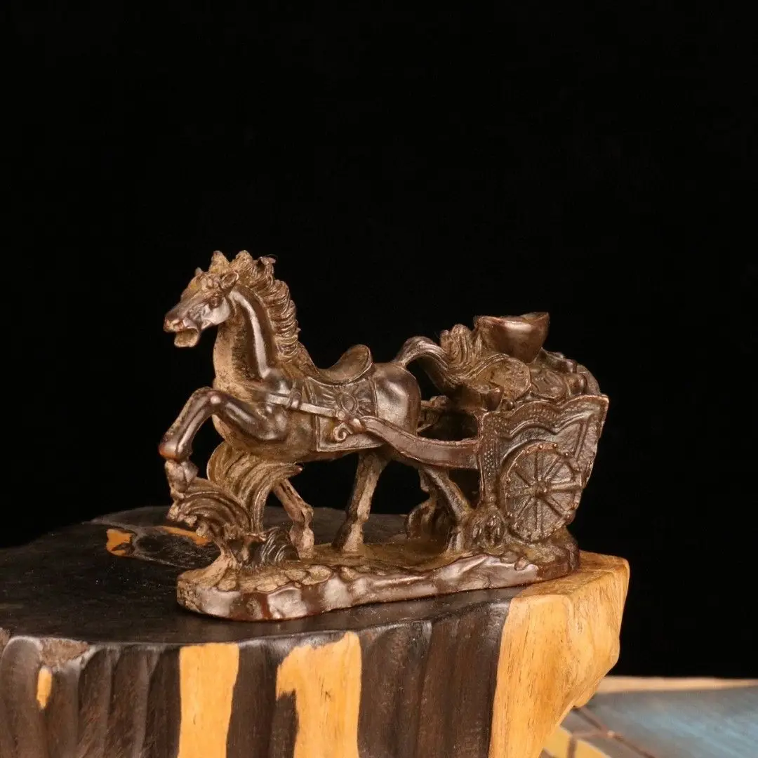 

Mala Yuanbao Fortune Car Collection Zodiac Horse Home Decoration Crafts Ornament Immediately Cai Bronze Statue Animal Sculpture