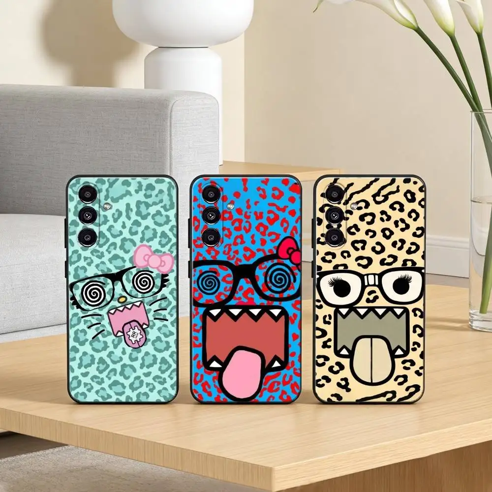 S-Super cute Domo-kun Phone Case For Samsung Galaxy A13,21s,22,31,32,52,53,71,72,73,Soft Black Cover