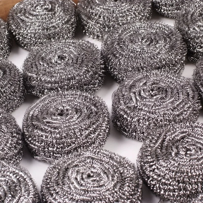 

6/12 шт. шарики из стальной проволоки для мытья посуды на кухне, уборка дома, удаление пятен из кухонной утвари, шарики для чистки стальной проволоки