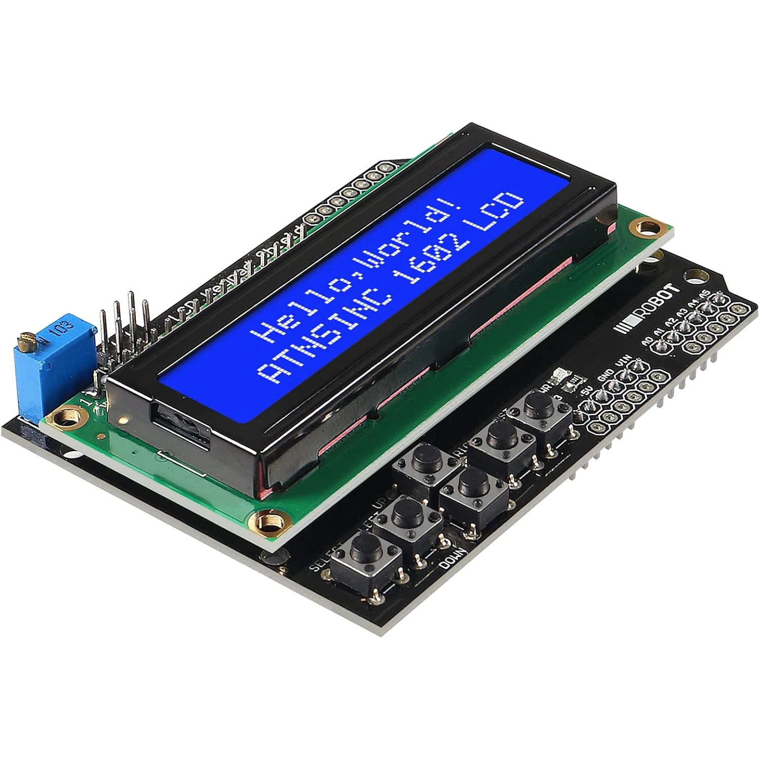 1602 LCD Keypad Shield LCD1602 LCD 1602 Module Display Blue Screen for Arduino Duemilanove Robot