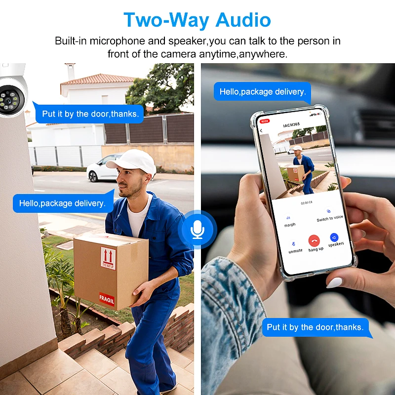 كاميرا ذكية قابلة للدوران 2K، مراقبة واي فاي قابلة للتحكم في اتجاهين، تتبع تلقائي للصوت، شاشة رؤية ليلية ملونة، كاميرا داخلية #4