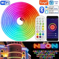 108Leds/M USB RGB Led Neon Strip Light Smart Tuya Wifi Bluetooth Diy Flexible Ribbon 5V Waterproof 1M/2M/3M/5M Neon Rope Lights