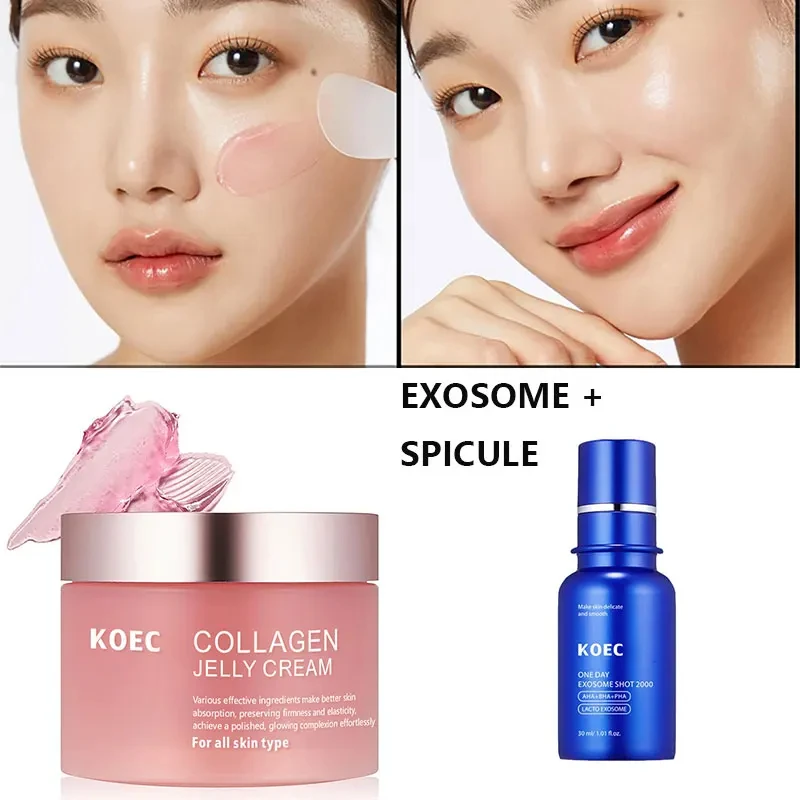 Facial Micro-needle Essence Shrinks Pores Remove Comedones Collagen Jelly Cream Nourishes Moisturizes Smooth Facial Care Hot