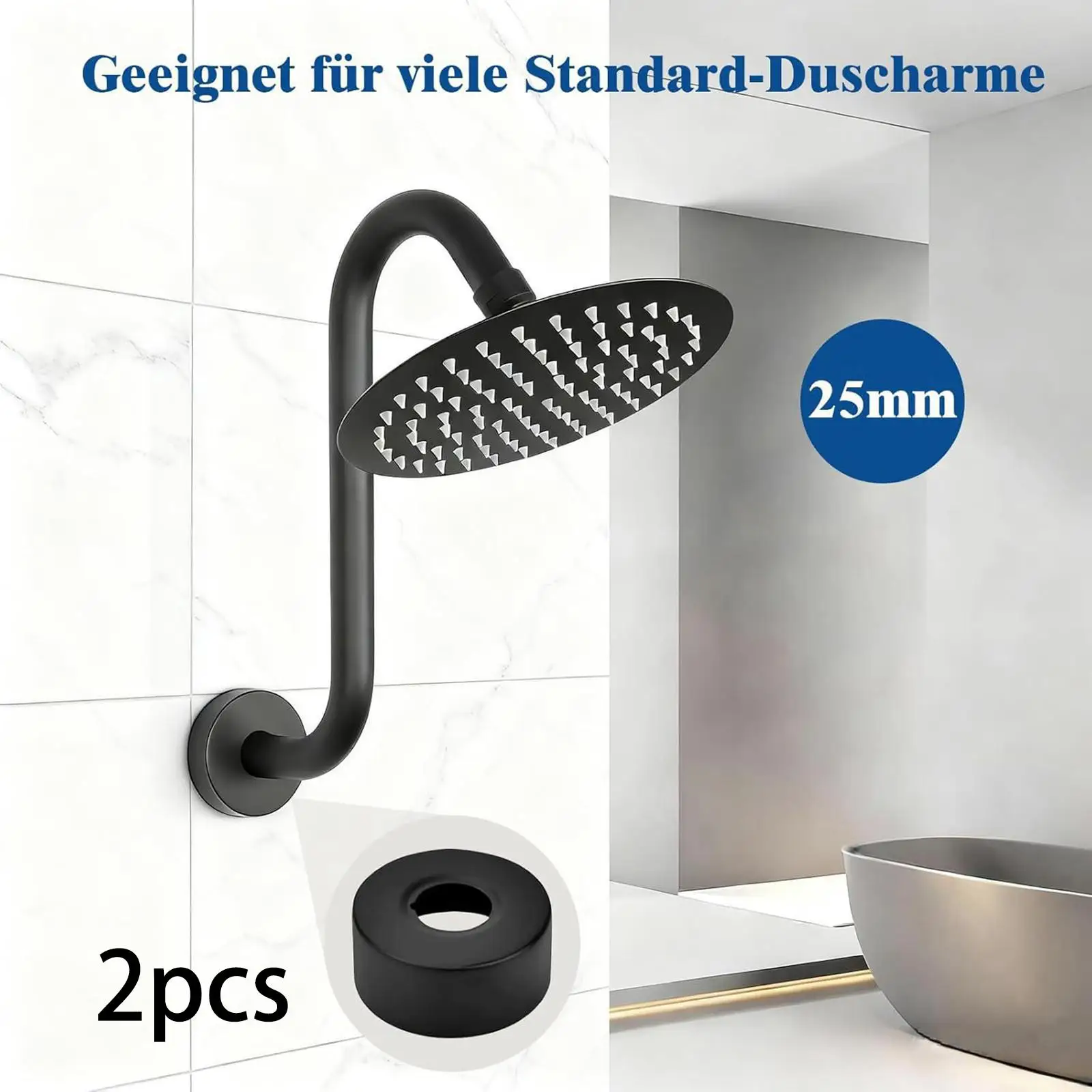 

Showerhead Escutcheon Flange Plate Stainless Steel Trim Cover Leak Protection for Faucet Valve Installation