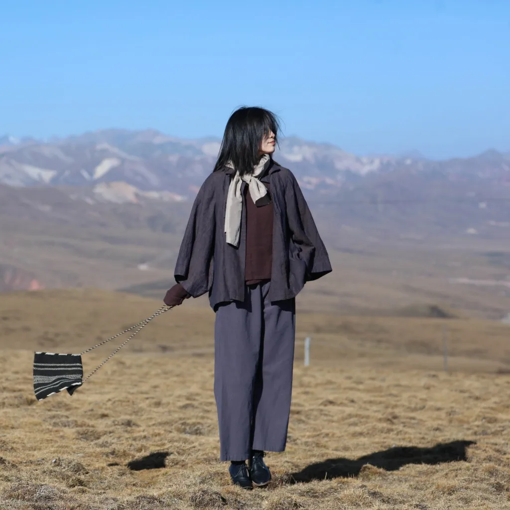 

Casual Cotton Linen Wide Leg Pants Regular Fit Good Body ain Texture Commute Sle l Waist Long Trousers for Women