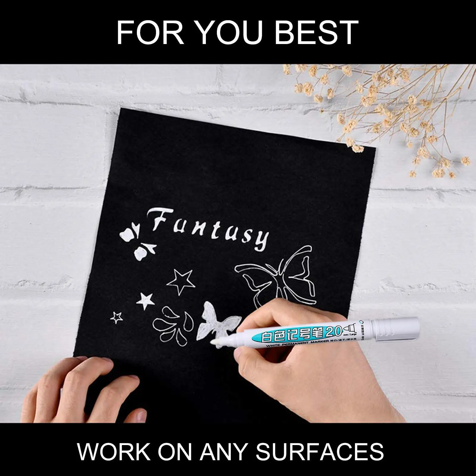 

Набор из 4 белых маркеров для граффити на масляной основе, водостойкие, 1/2 мм, экологичные, для рисования на шинах автомобиля и камнях