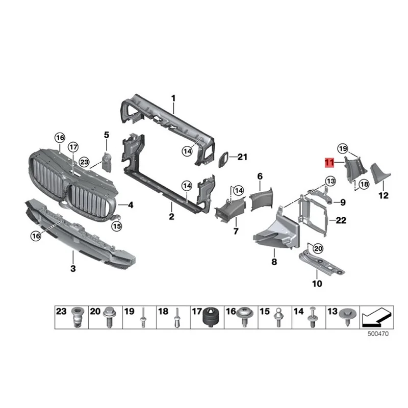

Stable-Car Front Side Inner Air Duct For BMW 7 Series G11 G12 2015-2019 Internal Air Channel Side Panel