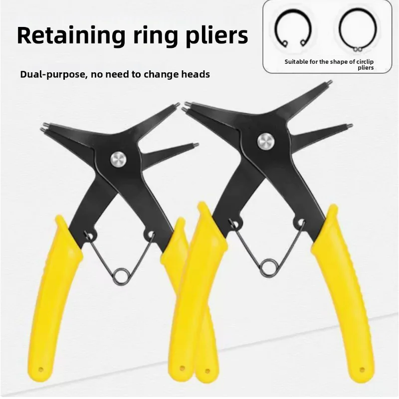 2 in 1 Snap Ring Plier 4 Way Type Circlip Pliers Multifunctional Hand Tool