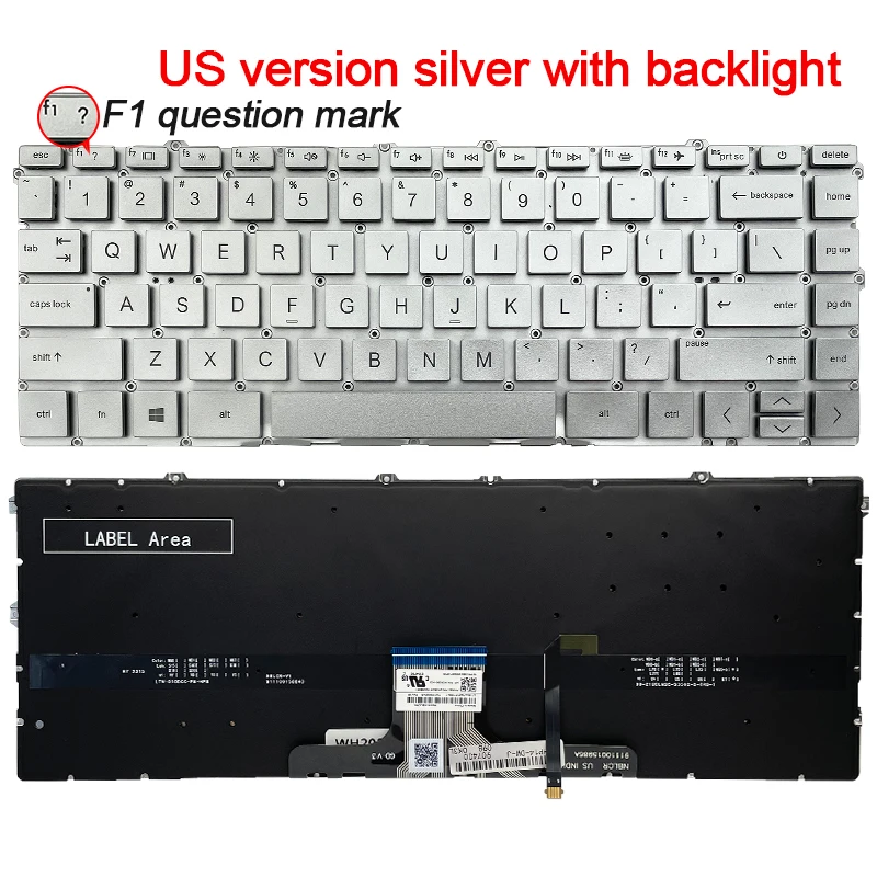 US NEW keyboard For HP Pavilion x360 14M 14-DW 14-DV 14-DY 14-EK 14-EC 14-EM 14-EP TPN-I141/I142/C157/C158 14-EE English laptop