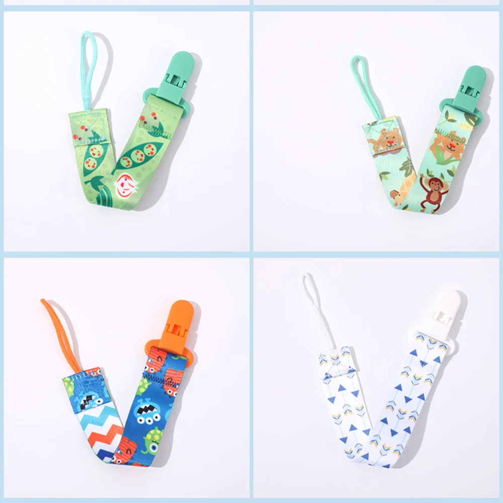 Baby Cartoon Chupeta Clips, manequim Cadeia, suporte do mamilo para crianças, suporte para chupeta, mamilos