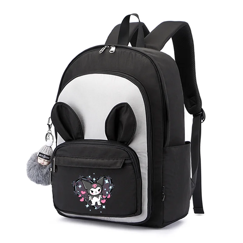 

Kuromi Children School Bags for Girls Boy Backpacks Kindergarten Cartoon Toddle Kids Book Bag Teenager Rucksack Rabbit Ears