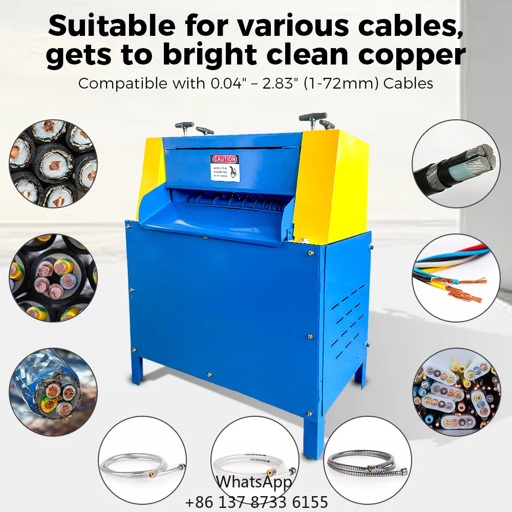 Hot Sale Dual-Blade Automatic Wire Stripping Machine Chain Drive Top & Bottom Stripping For Various Cables Pure 1-Year Warranty