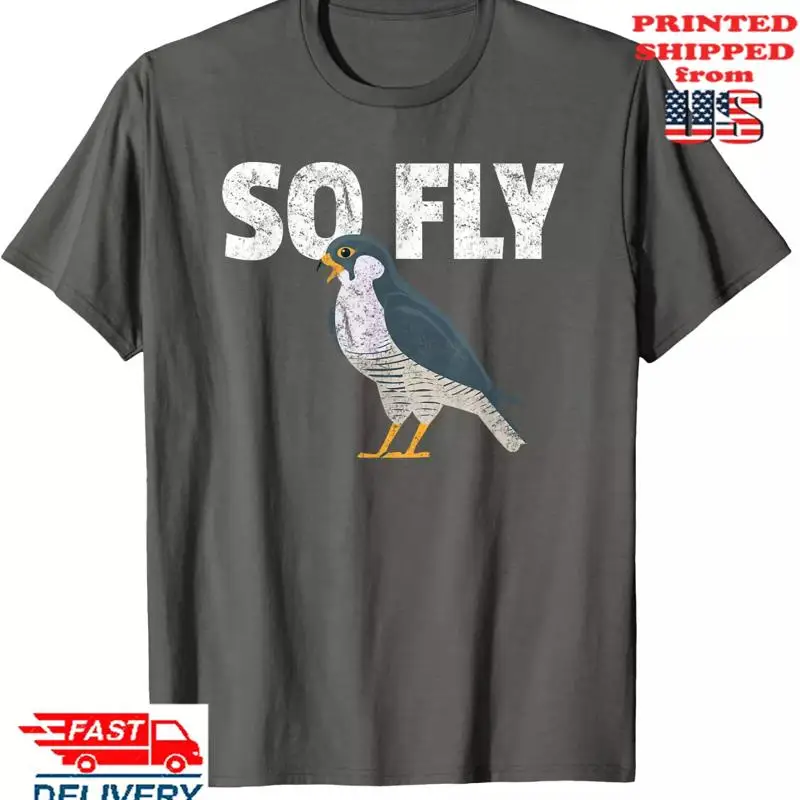 Nueva camiseta Vintage de observación de aves de halcón peregrino, talla completa S 4Xl