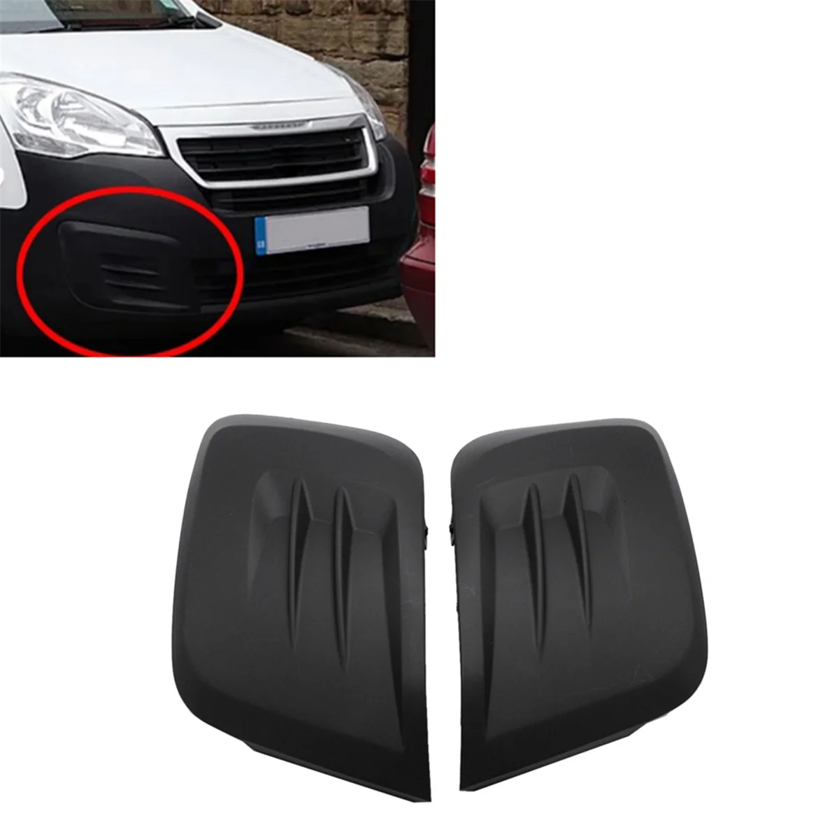 Car Front Bumper Lower Grille 1613564580 for Peugeot Partner Citroen Berlingo 2015-2019 Fog Grill Cover