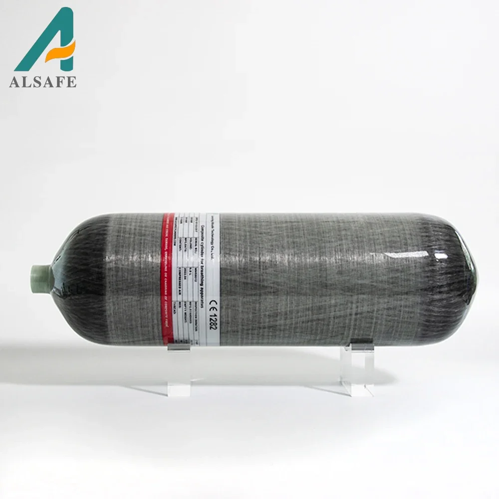 Alsafe Hot Sell 9L-30MPa high pressure carbon fiber SCBA cylinder /SCUBA diving oxygen tank