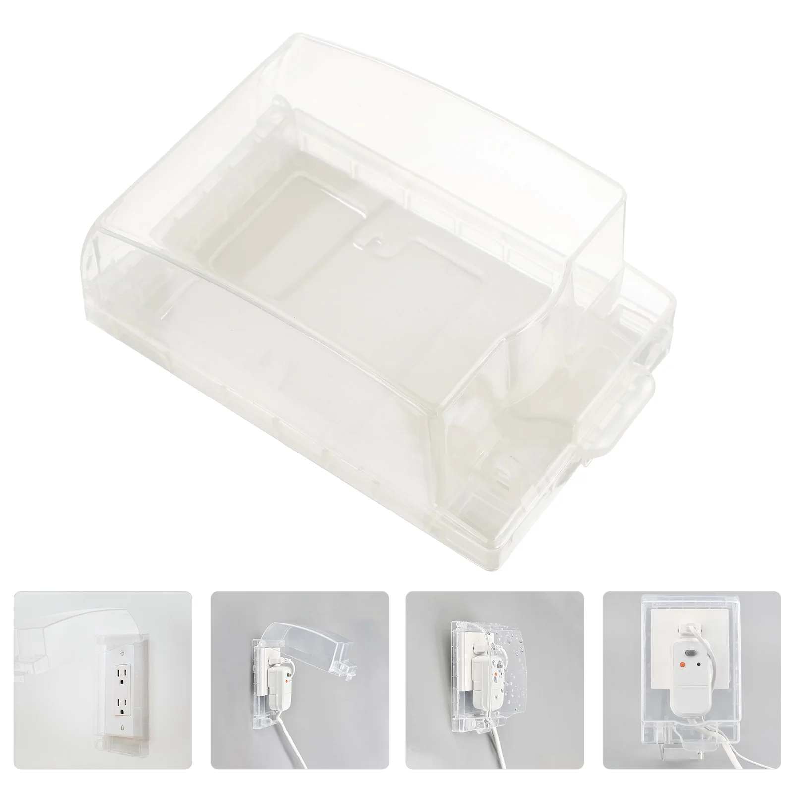 

Socket Waterproof Box Conjoined Cover Protective Case Electric Outlet Receptacle Simple Home Household