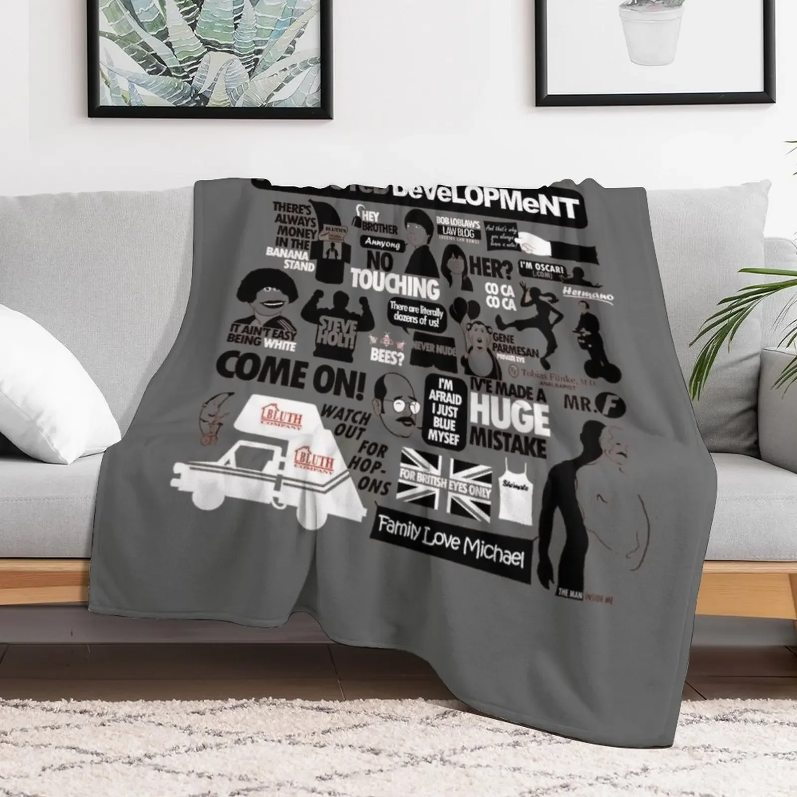 Arrested Development Throw Blanket Warm Plush Fuzzy Blanket for Living Room