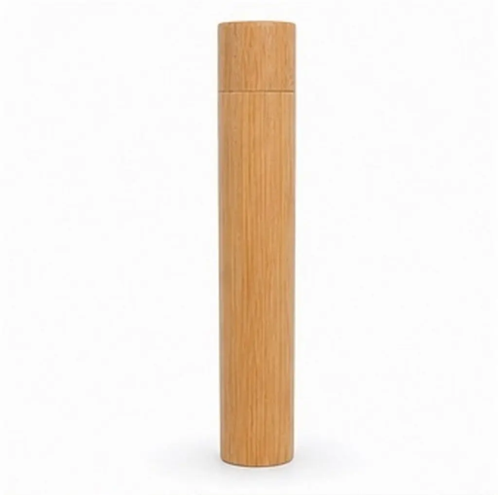 Bamboo Mailing Tube 8.27 Inch Heavy-Duty Certificate Storage Cylinder Secure Cap Document Carrier Organizer for Posters Artwork