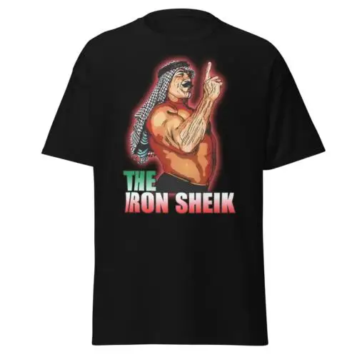 The Iron Sheik Black T-Shirt Cotton Tee All Size S-4XL VN1324