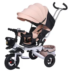 Triciclos dobráveis para crianças, bicicletas para bebês, Baby Trolleys, Trike reversível Walker para criança, novo