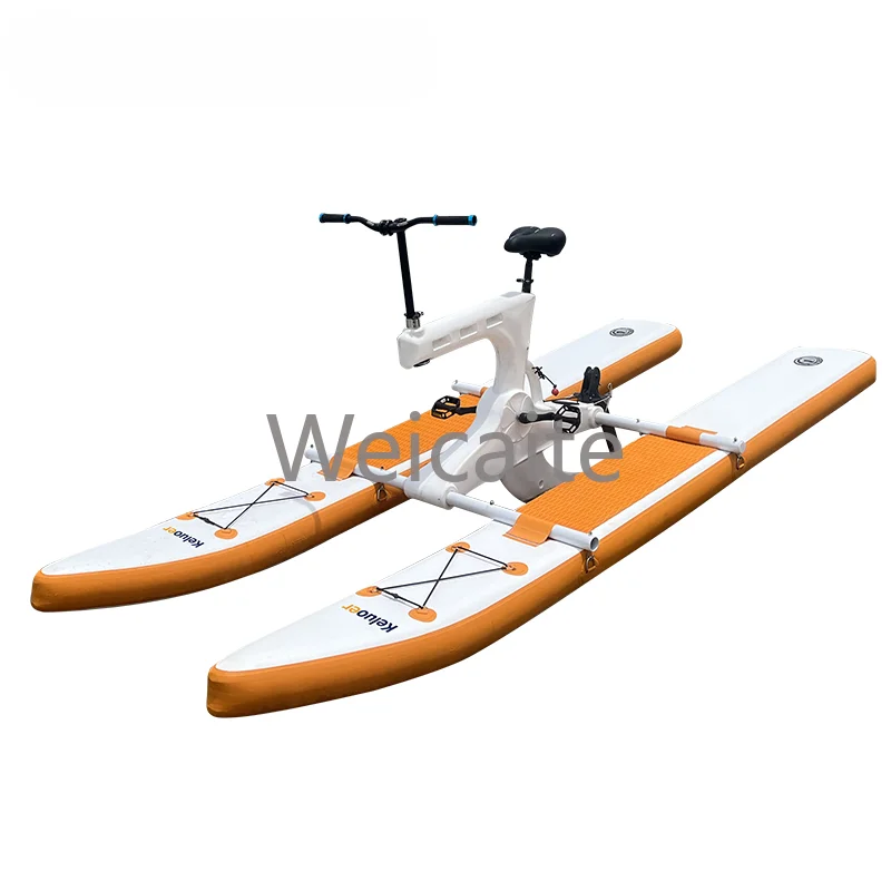 

Single person water bike portable water floating pedal bicycle pedal boat