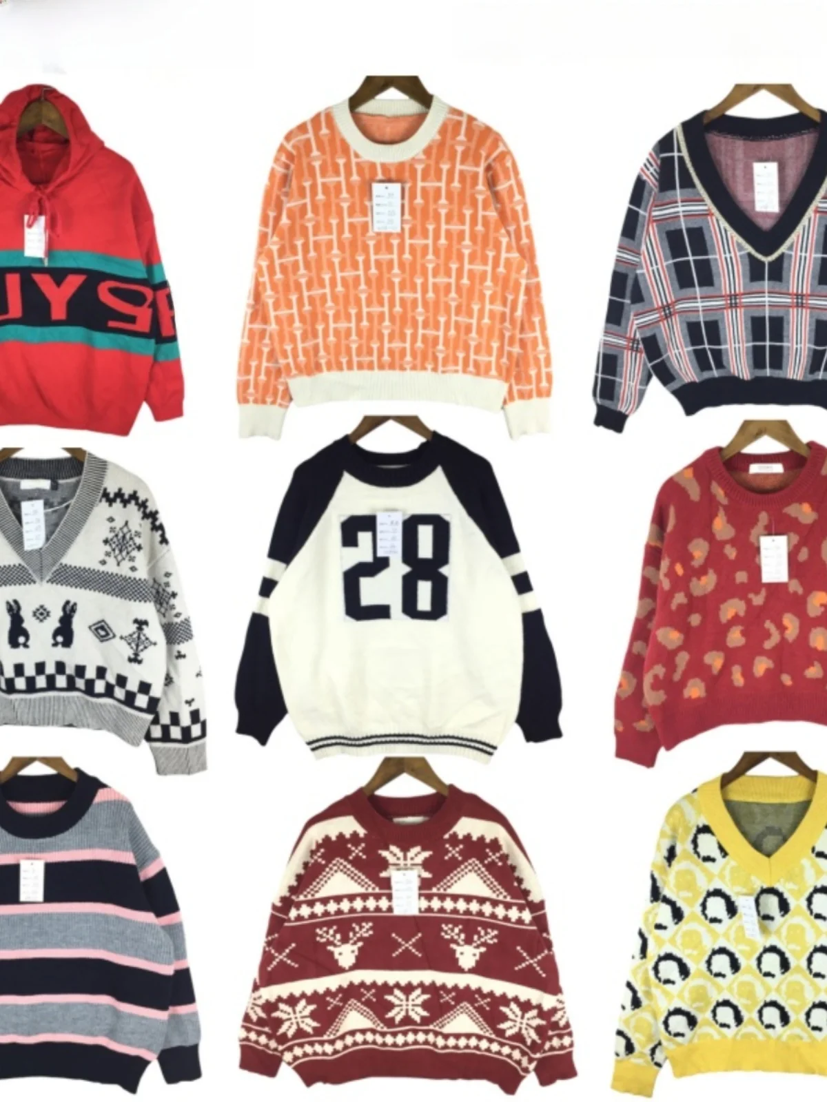 

Винтажный шерстяной свитер свободного покроя, женский узор оленя, орла, снежинка, осень-зима, для поездок на работу, с принтом, с вышивкой, Kn...