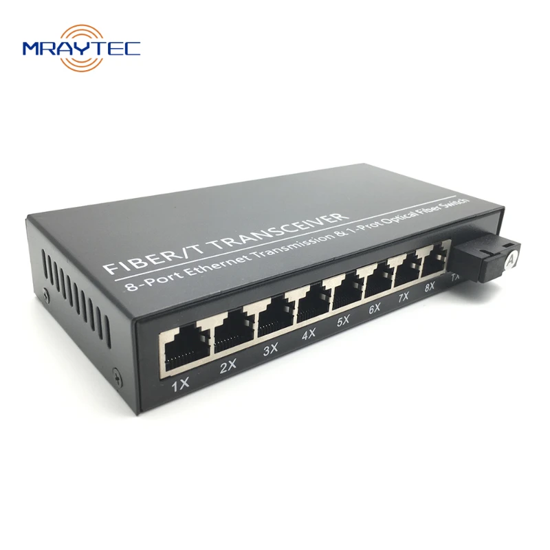 Advanced 8 Port Fiber Media Converter with 100M Speed for Reliable Data Transmission