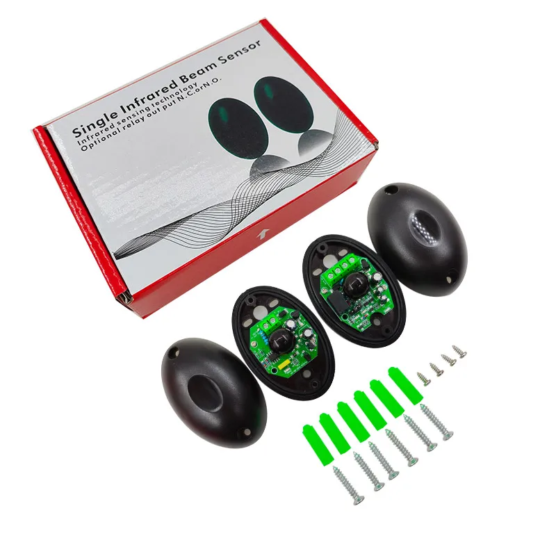 

2 пары инфракрасных фотоэлектрических датчиков безопасности IP55, 12-24В, для автоматических раздвижных/гаражных ворот, датчик безопасности для автоматизации ворот