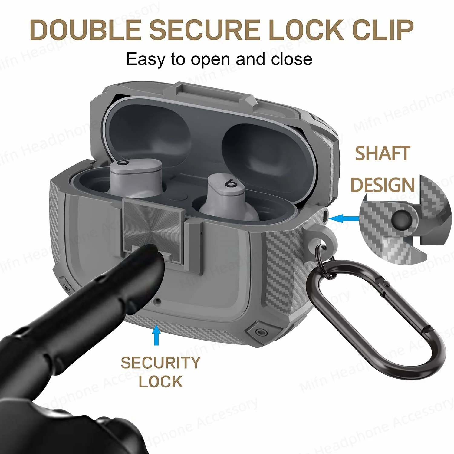 حافظة لهاتف Beats Studio Buds/Beats Studio Buds Plus مع حبل مضاد للفقدان ومضاد للسقوط غطاء سماعة أذن لـ Beats Studio Buds Fundas