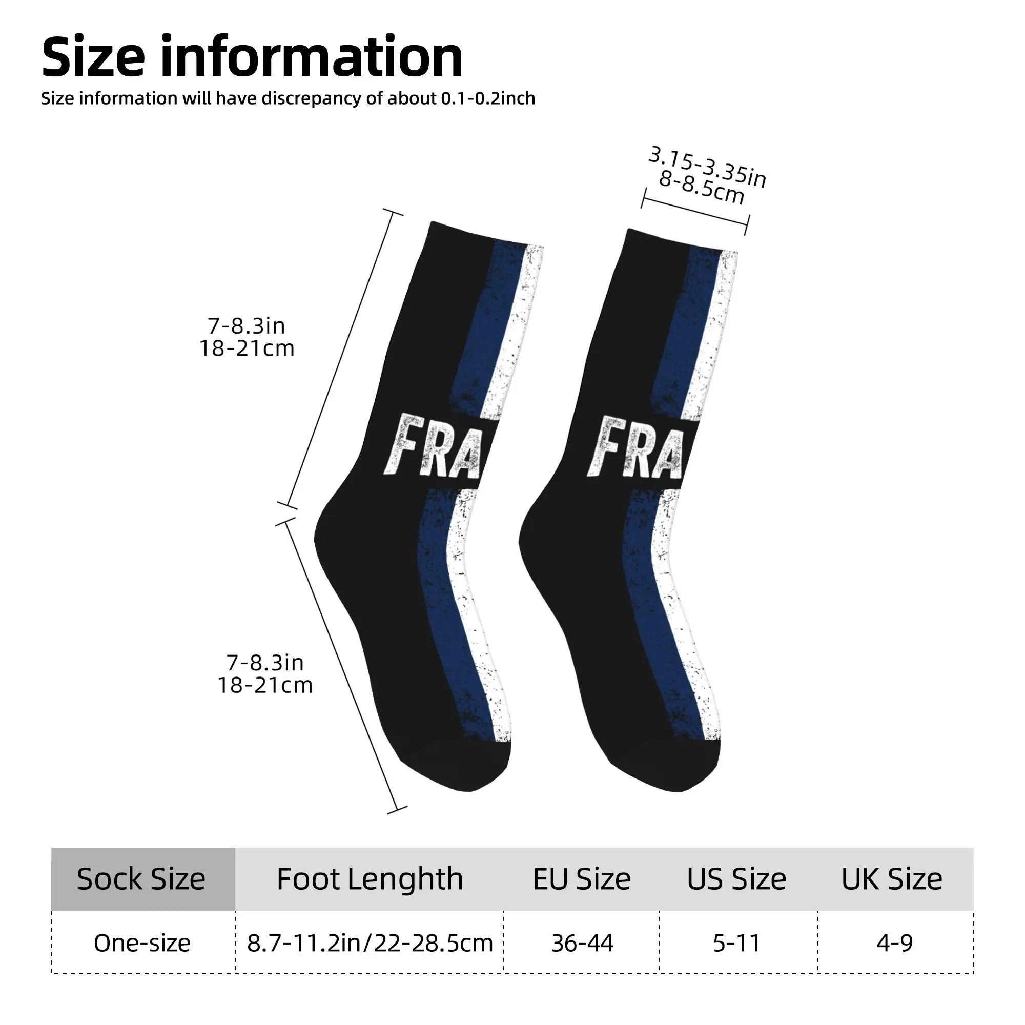 France Flag Mens Crew Socks Unisex Novelty French Pride Patriotic Spring Summer Autumn Winter Socks Women
