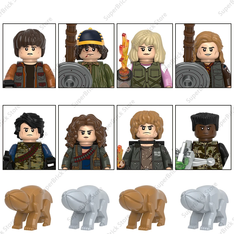 

Мини-фигурки Stranger Upside Down: Майк Лукас, Уилл, Демогоргон. Конструктор по мотивам американского телесериалов-триллера. Игрушки-кирпичики.