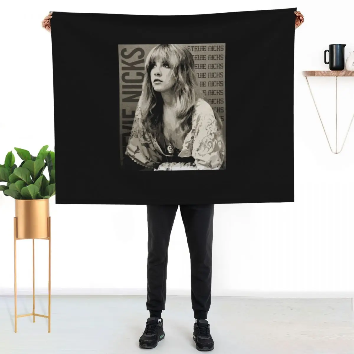 Stevie Nicks Musical Icon Throw Blanket Portable Lightweight Blanket for Travel Camping