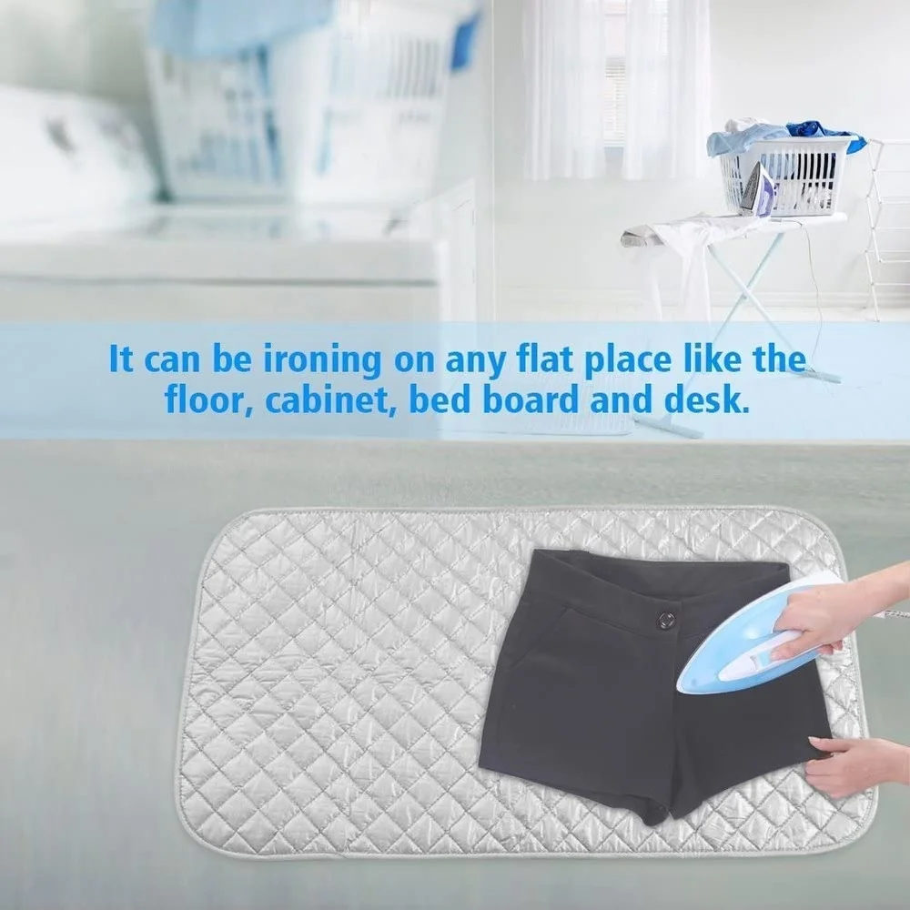 19x33.5 inch Ironing Blanket Ironing Mat, Small footprintPortable Travel Ironing Pad Cover for Washer DryerTable Top Countertop