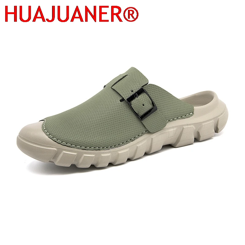 

Модные мужские мюли-лоферы: хит продаж, кожаные полуботинки без задника, удобные тапочки для вождения, деловые повседневные туфли