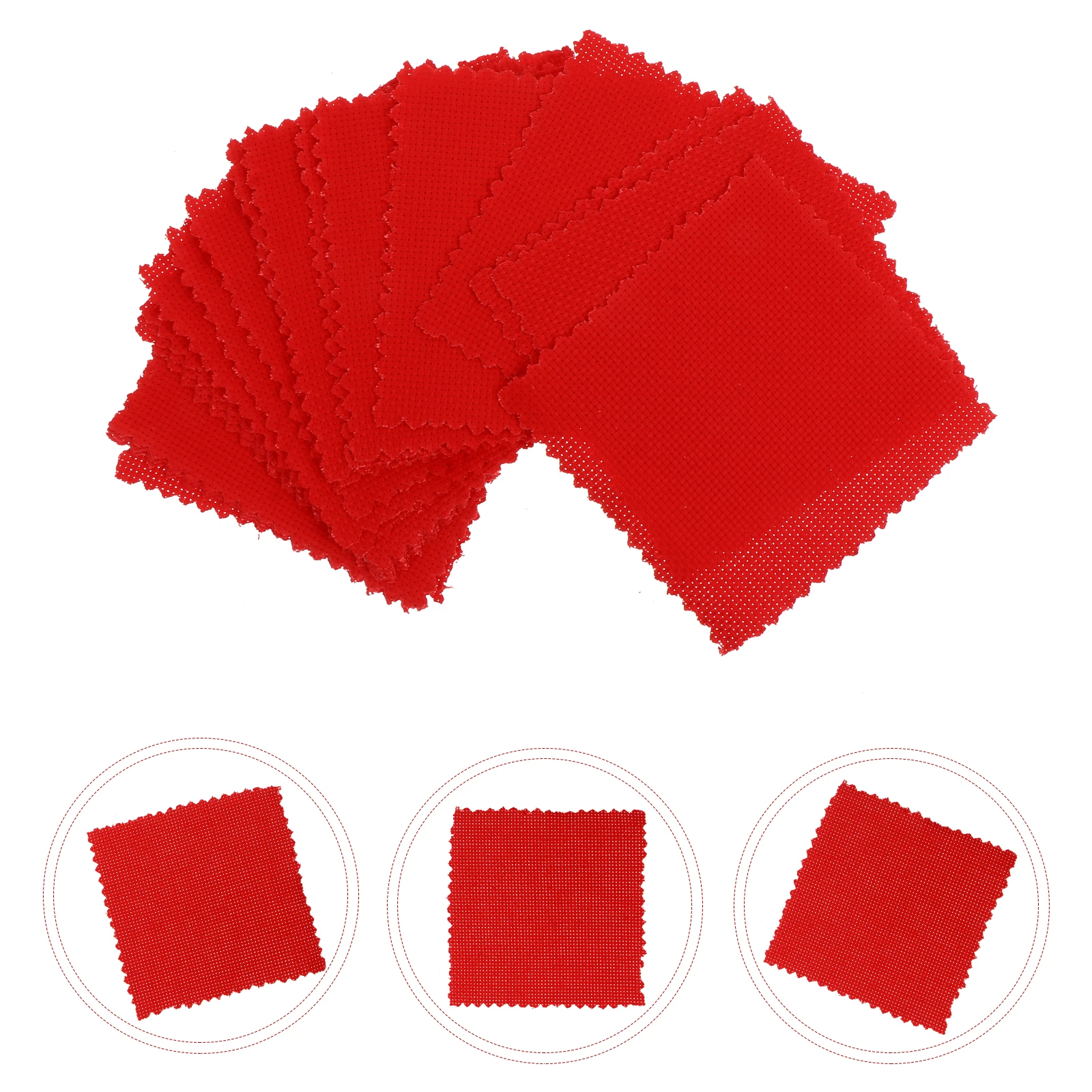 20 Pcs Cross Stitch Cloth Embroidery Fabric Practical Needlework Accessory DIY Crafts Durable Safe Grid Design Student