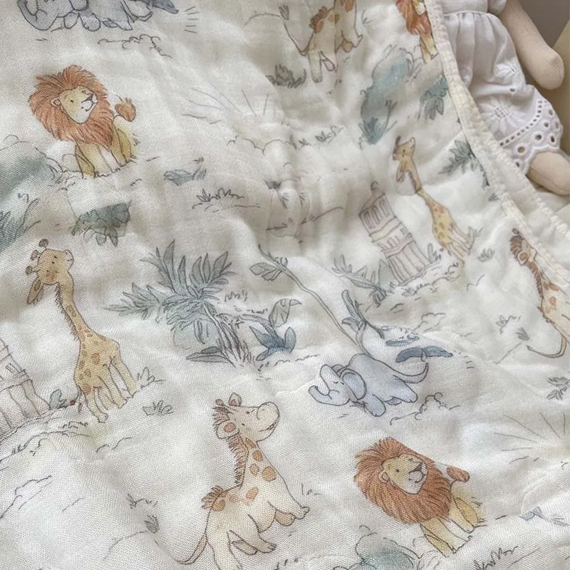 Manta de muselina de algodón y bambú de 4 capas, manta para bebé, urdimbre, Toalla de baño para recién nacido, gasa, envoltura para niños, saco de dormir, mantas para bebé