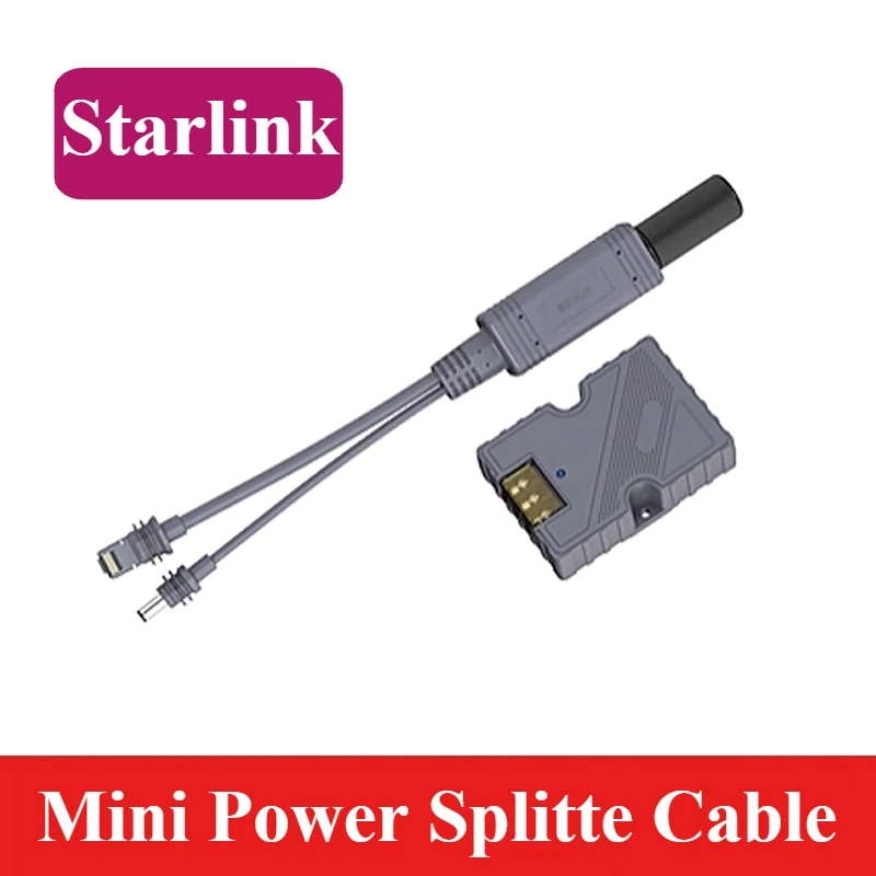 

Starlink Mini Power Splitte Cable IP68 Waterproof 150W POE 100W Gigabit POE Splitter with DC RJ45 Interface1000Mbps for Portable