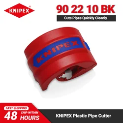 KNIPEX 90 22 10 BK Cutter for Plastic Pipes and Sealing Sleeves 72mm Length Two Spare Blades