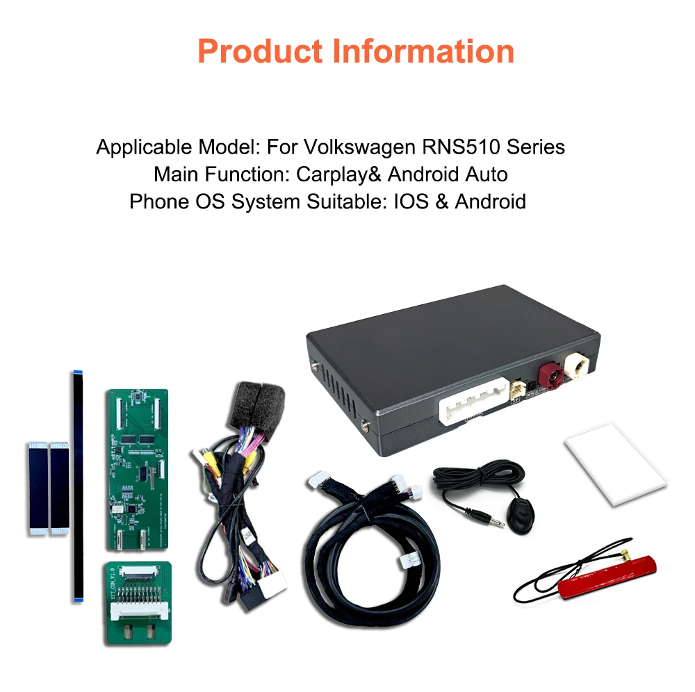 Bonroad Wireless Android Auto Retrofit Car Play Modul für Volkswagen Passat Golf 6 Tiguan Touran Polo RNS510 Serie Mirror Link – Detail 14