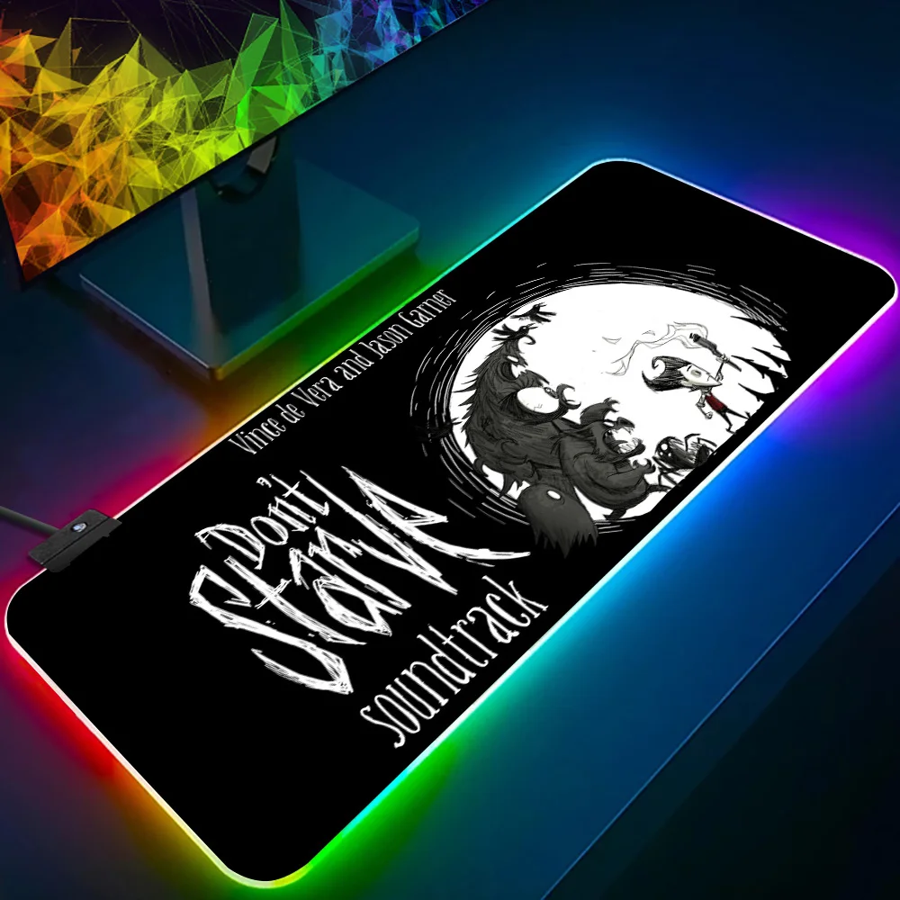 Games Hot Dont Starve RGB Pc Gamer Keyboard Mouse Pad Mousepad LED Glowing Mouse Mats Rubber Gaming Computer Mausepad image 4