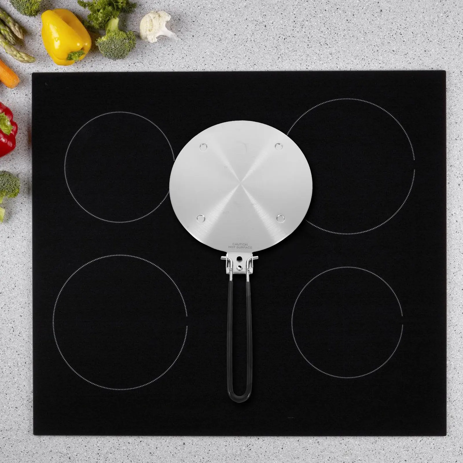 Foldable Stainless Steel Heat Diffuser Plate Thickened Induction Adapter Plate Efficient Heat Conductive Induction Cooker Gas