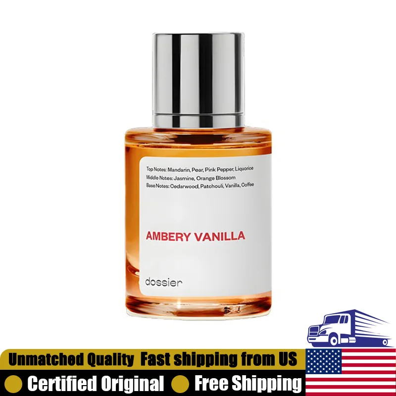 Dossier Ambery Vanilla Eau de Parfum Spray 1.7 Oz Lasting Oriental Vanilla Pheromones Perfume for Women Inspired by Iconic Scent