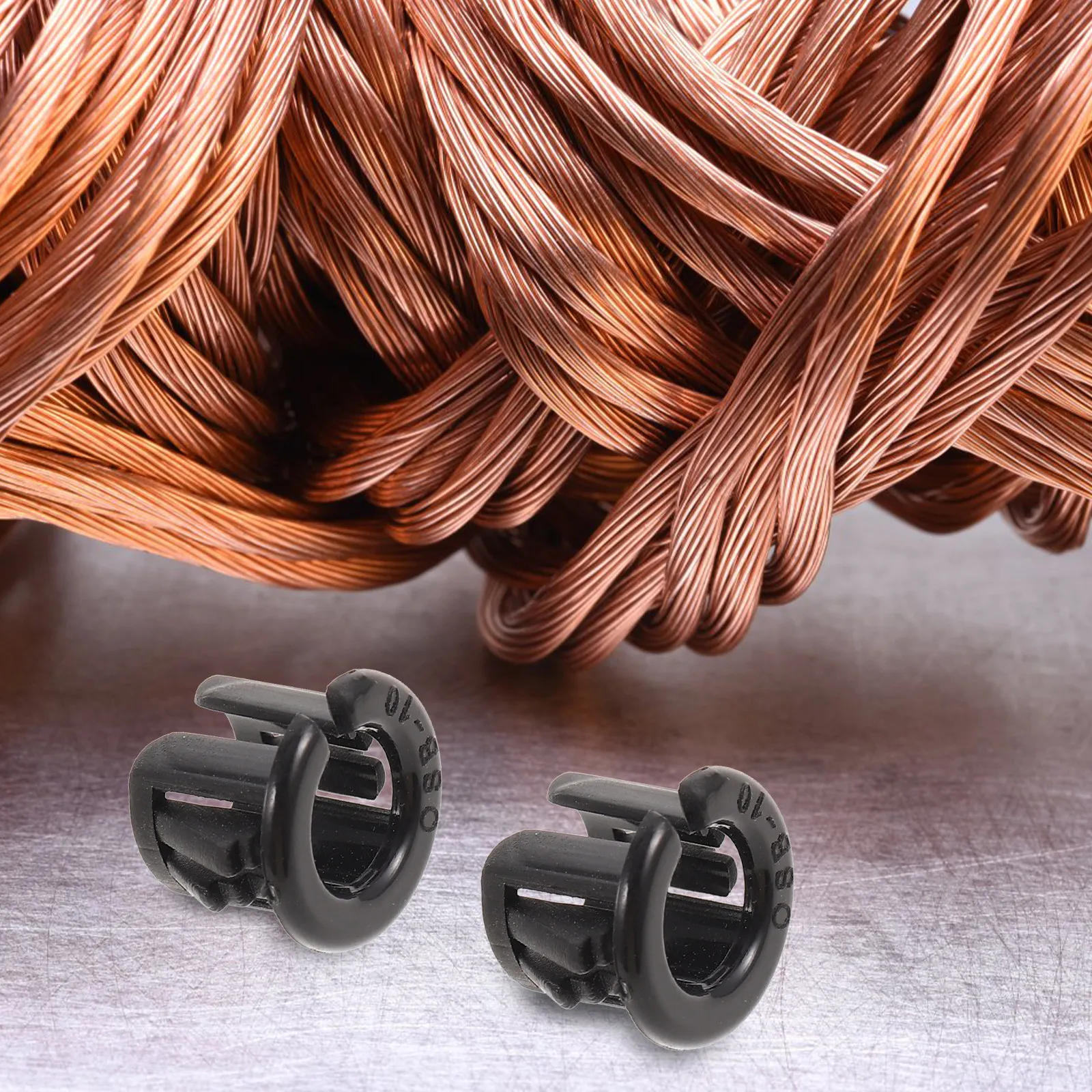 Cable Bushings 50 Pcs Black PA66 Panel Grommets for 10mm Mounting Hole 6mm Wire Insulation Protection