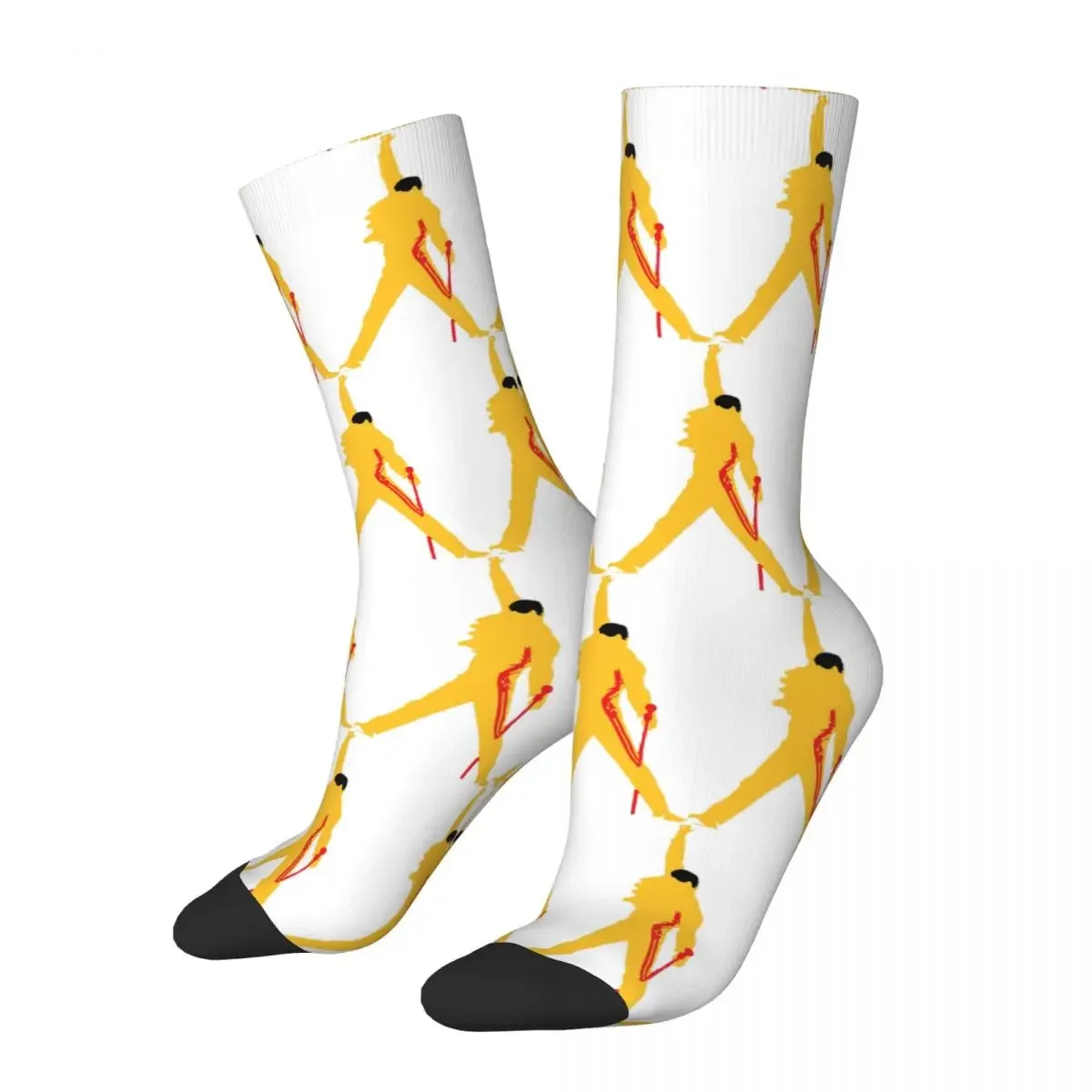 Freddie Mercury Queen Socks Harajuku Sweat Absorbing Stockings All Season Long Socks Accessories for Unisex Birthday Present